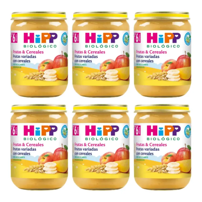 Hipp Bio Mixed Fruit and Cereal Jars, Pack of 6 x 190 g