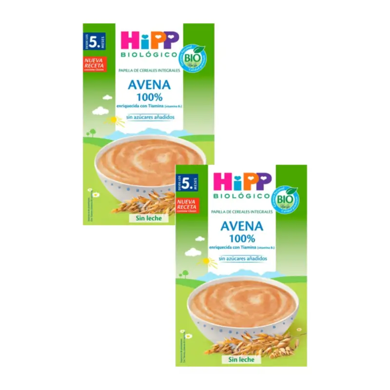 Hipp 100% Oats Organic Cereal Porridge, Pack of 2 x 200 grams
