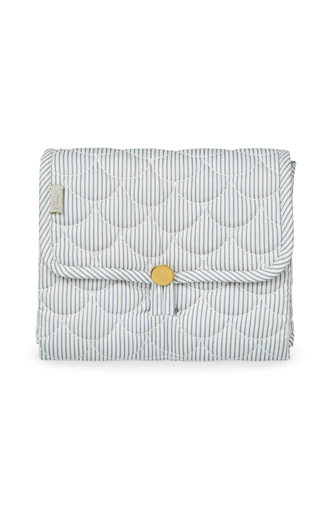 Portabel skötbädd - Classic Stripes Blue/Praline
