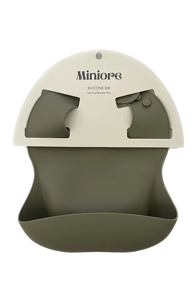 Silicone Bib - Silver Sage