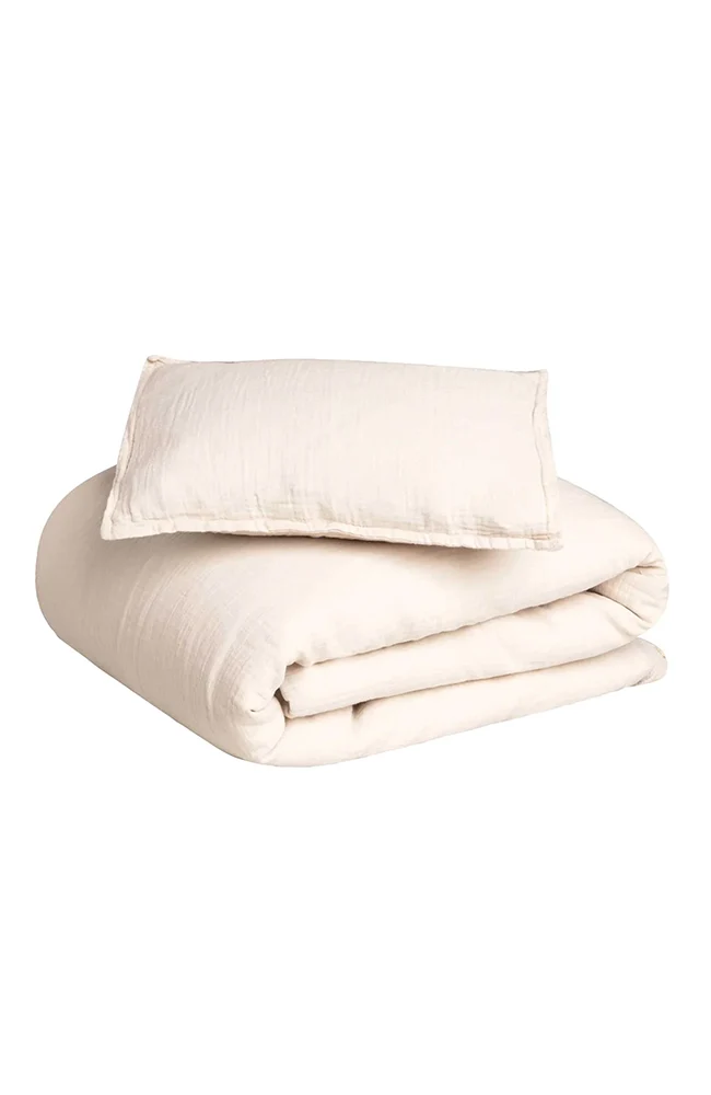 Muslin Bed Set Baby - Eggshell