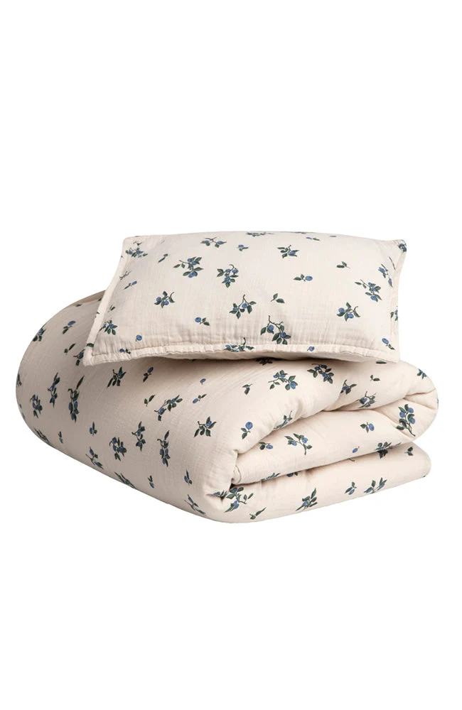 Muslin Bed Set Junior - Blueberry