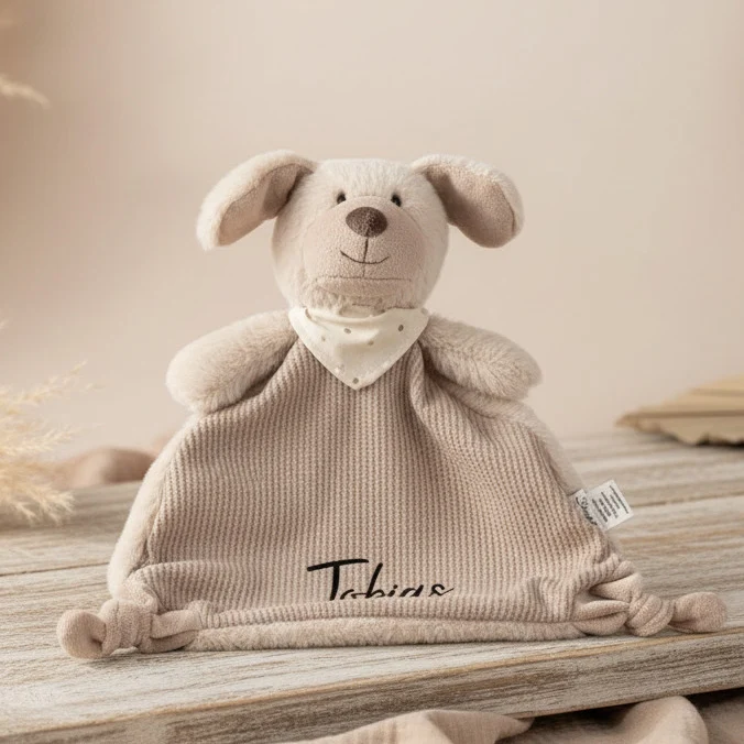 Schmusetuch M HUND Lucky mit Namen personalisiert | Sterntaler