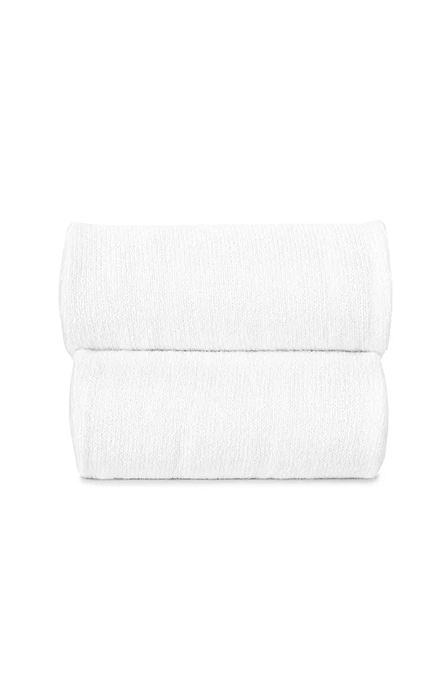 Plain Stitch Basic Tights - White