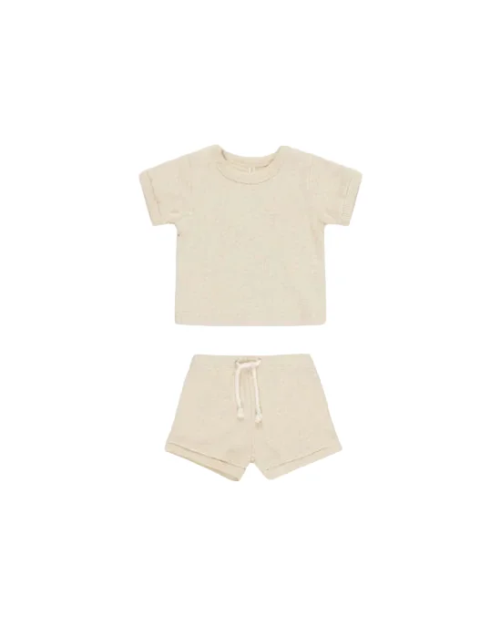Quincy Mae - Evergreen - Ribbed Shortie Set