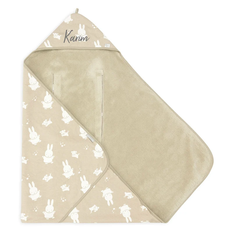 Jollein Miffy & Snuffy Einschlagdecke Olive Green 85 × 85 cm