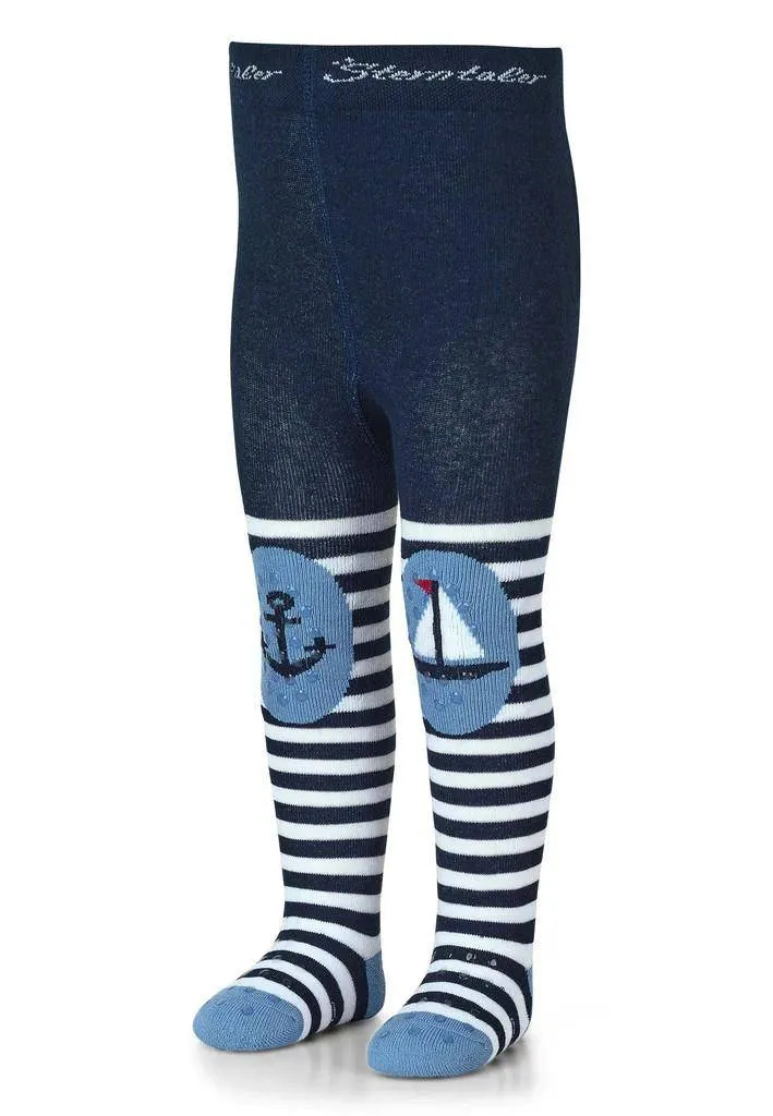 Krabbelstrumpfhose Leuchtturm marine, Größe 74, GOTS - zertifiziert | Sterntaler