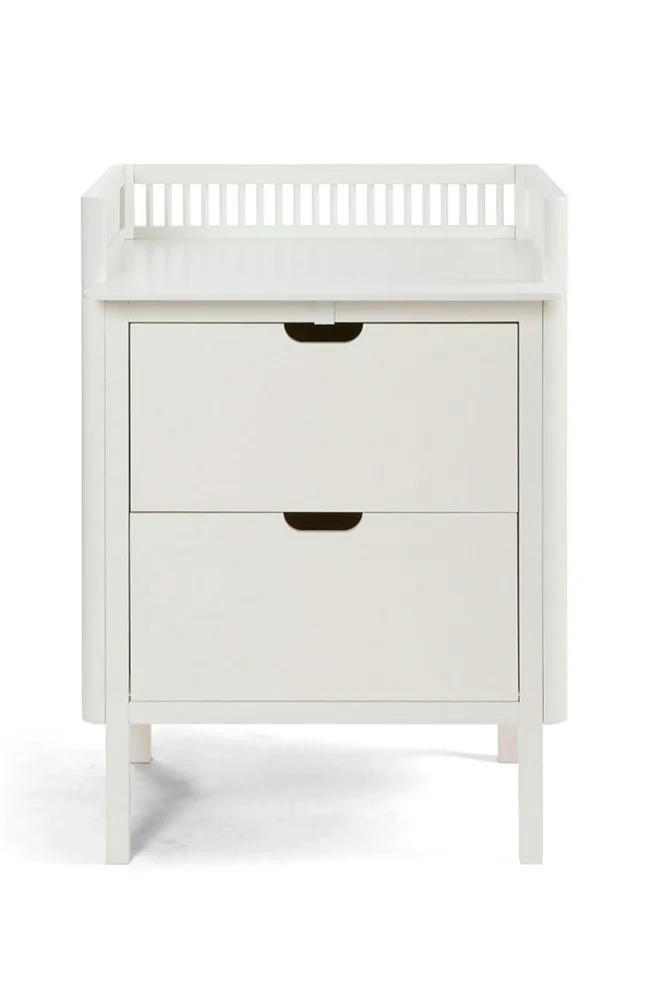 Skötbord Med Lådor - Classic White
