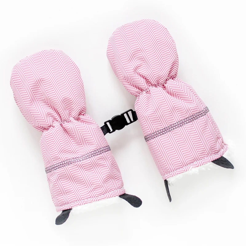 Juddlies - Herringbone Pink - Mits 0-6M