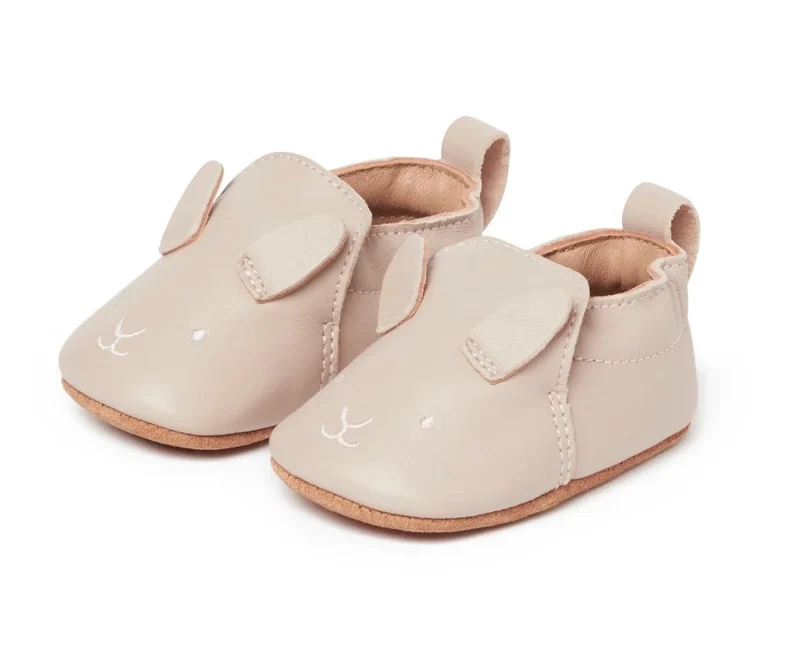 Purebaby - Leather Pull On Slippers