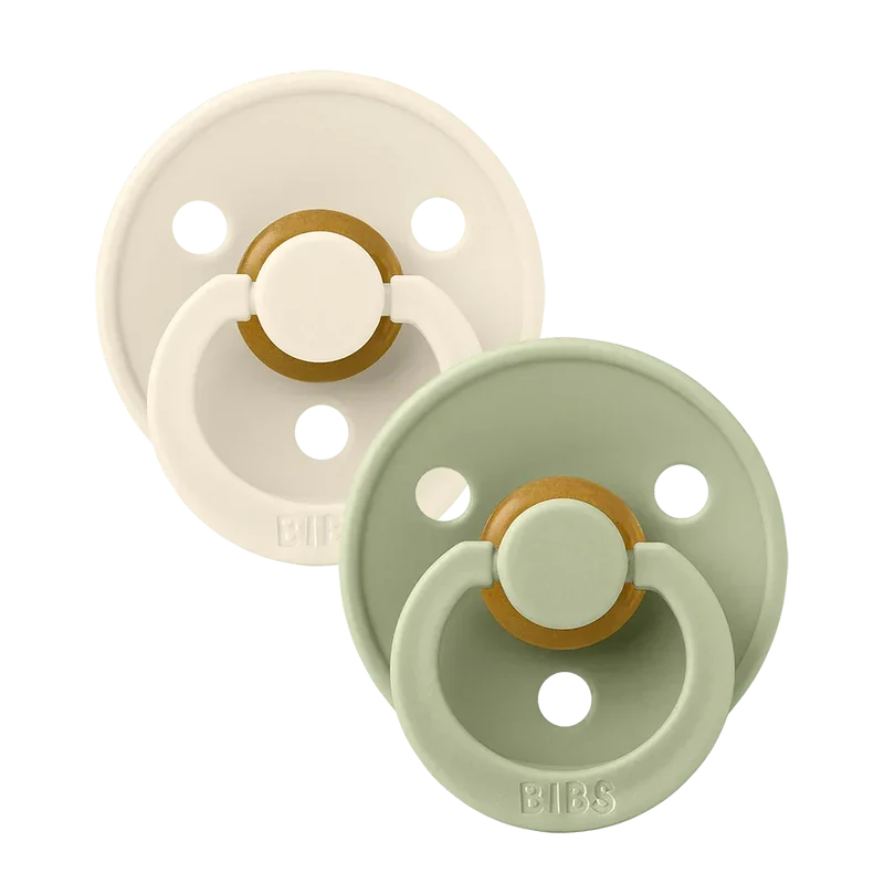 BIBS - Natural Rubber Latex Pacifier Multicolour 2-Pack - Size 2 - 6-18M