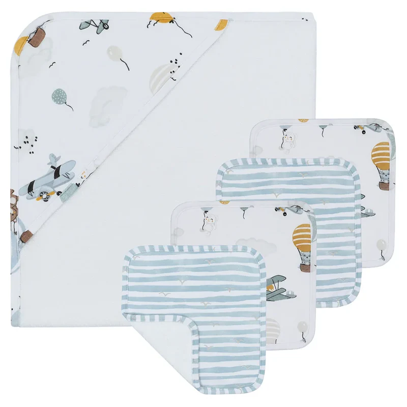 Living Textiles - Baby Bath Gift Set - 5pc