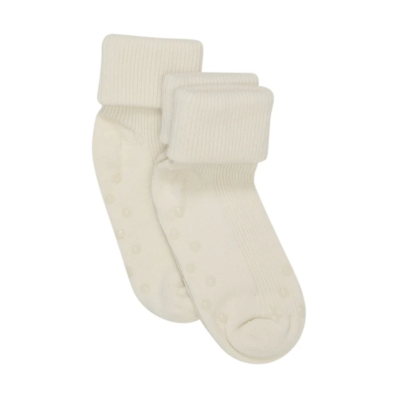 Minymo - Baby Rib Sock with Grip - 2-Pack