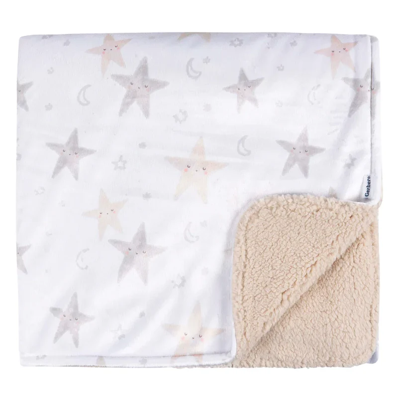 Just Born - Plush Printed Baby Blanket - 2-Ply