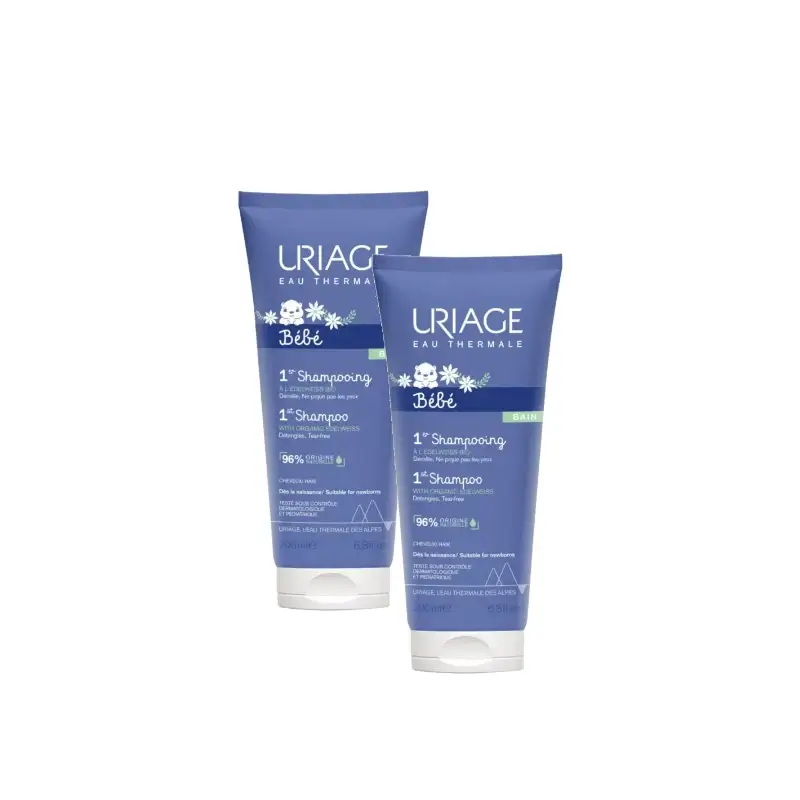 Uriage Bébé First Shampoo 200 ml, pack of 2