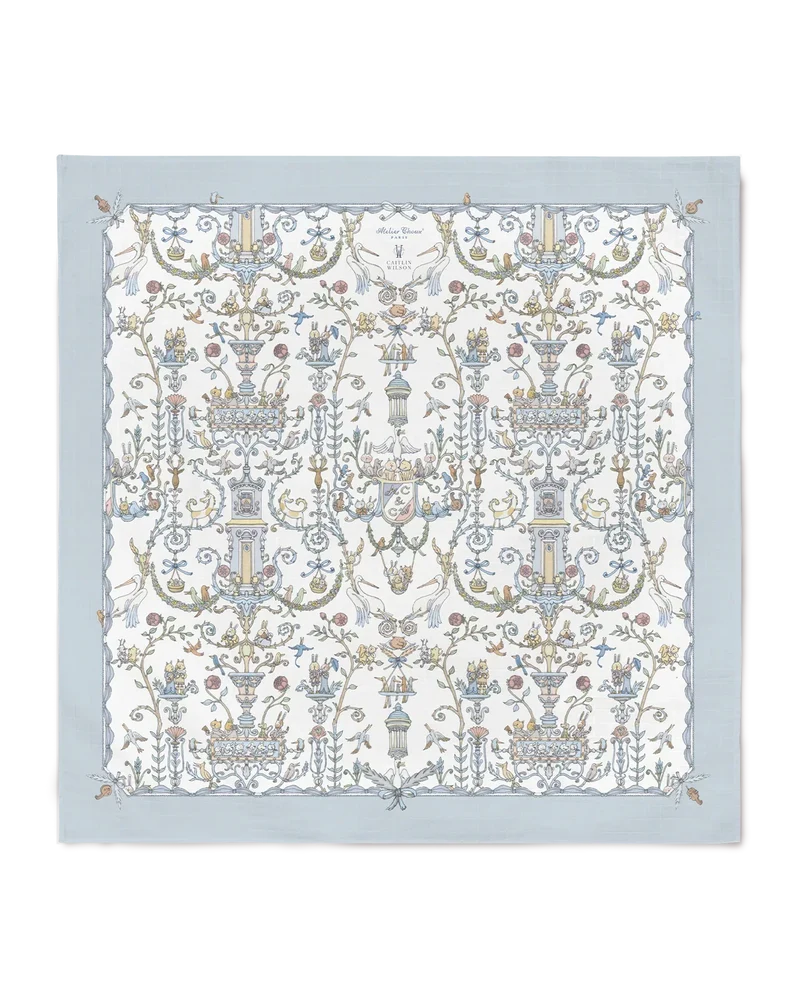 Atelier Choux x Caitlin Wilson - Swaddle - Toile de Jouy Blue