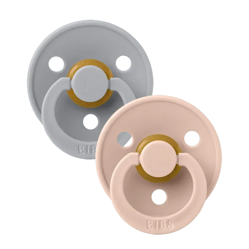 BIBS - Natural Rubber Latex Pacifier Multicolour 2-Pack - Size 1 - 0-6M