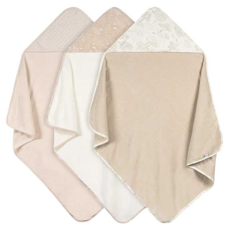 Just Born - 3-Pack Hooded Towels Set