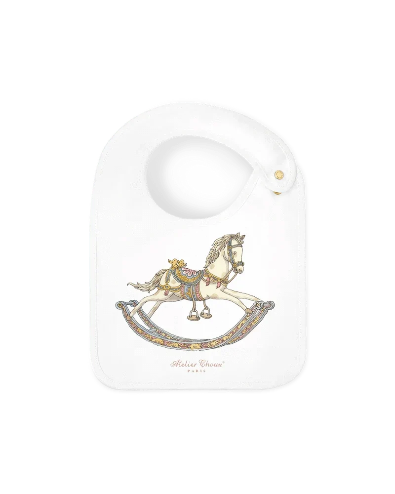Atelier Choux - Satin Bib - Rocking Horse