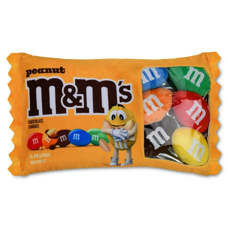 iscream - M&M's Peanut Packaging Interactive Plush Pillow