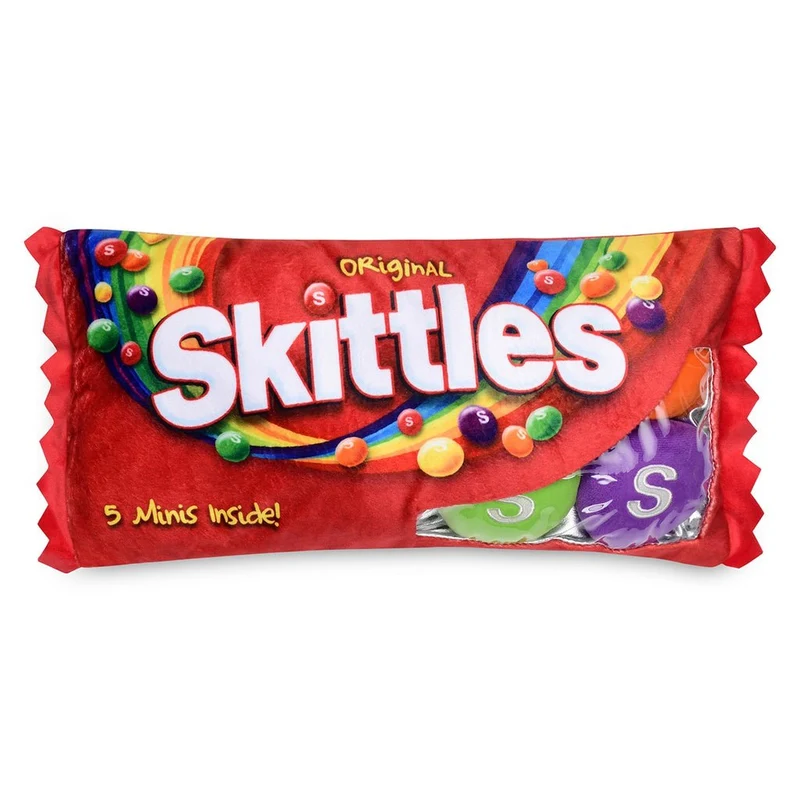 iscream - Skittles Packaging Interactive Plush Pillow