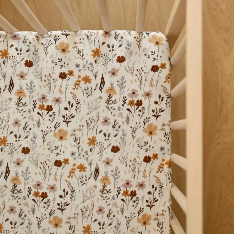 Minika - Organic Cotton Crepe Crib Fitted Sheet