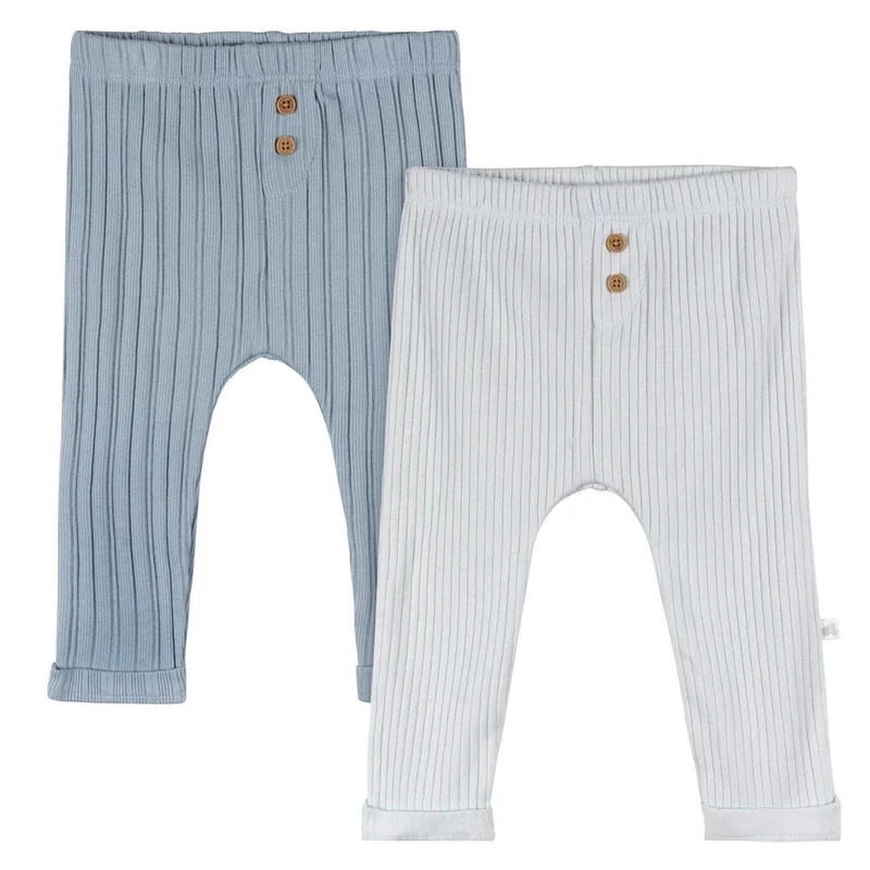 Just Born - Ribbed Baby Pants (2 pack)
