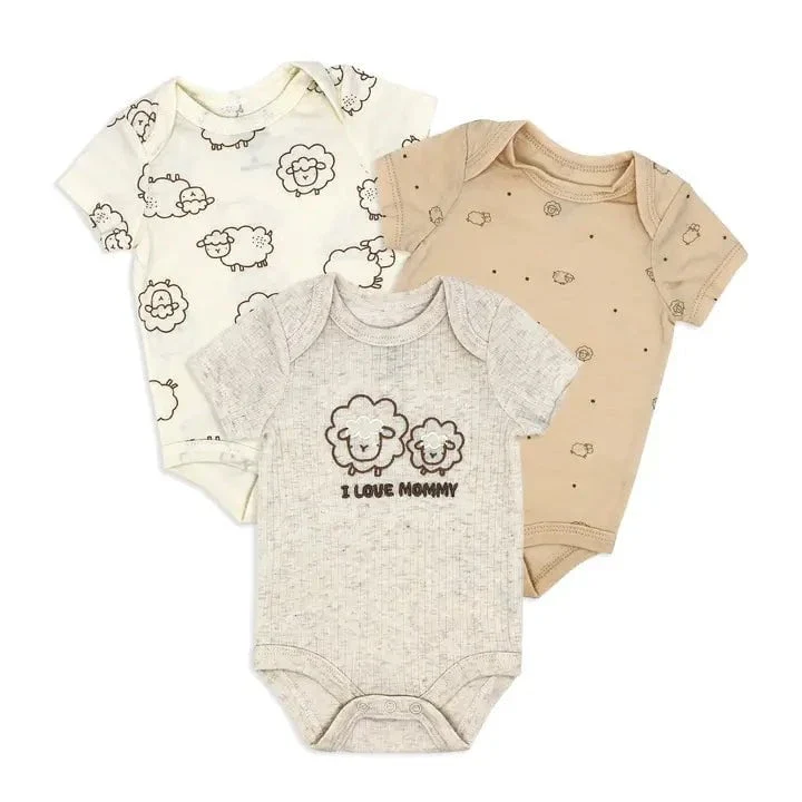Rose Textiles - Neutral 3-Pack Bodysuit Set