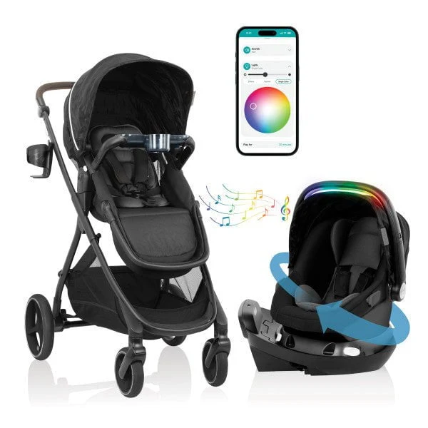 Evenflo - Shyft Intuiti+ Travel System with Revolve180 LiteMax NXT ft. Sensory Soothe