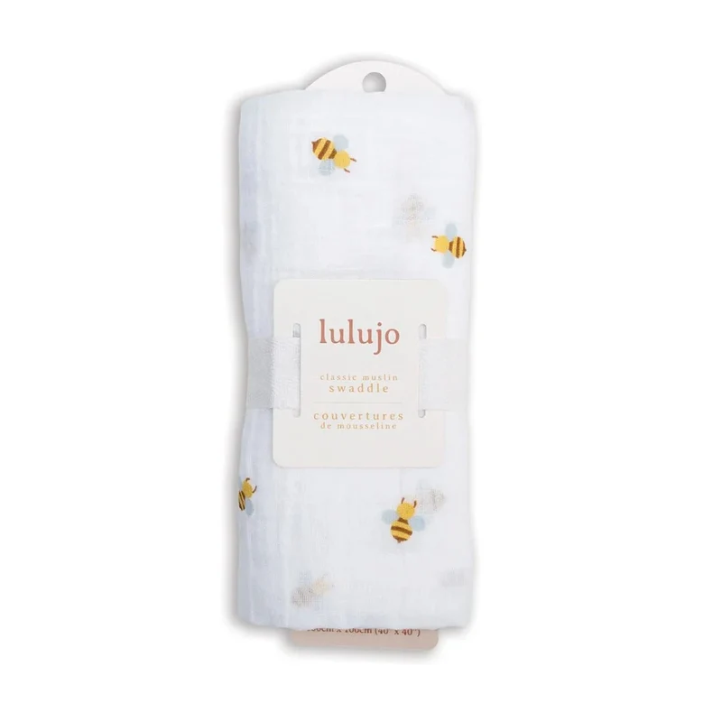 Lulujo - Cotton Muslin Swaddle Blanket - 40x40