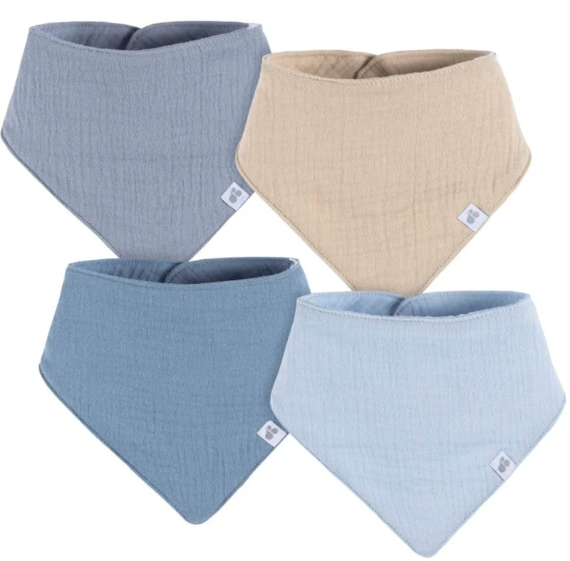Just Born - Muslin Bandana Bibs 4pk