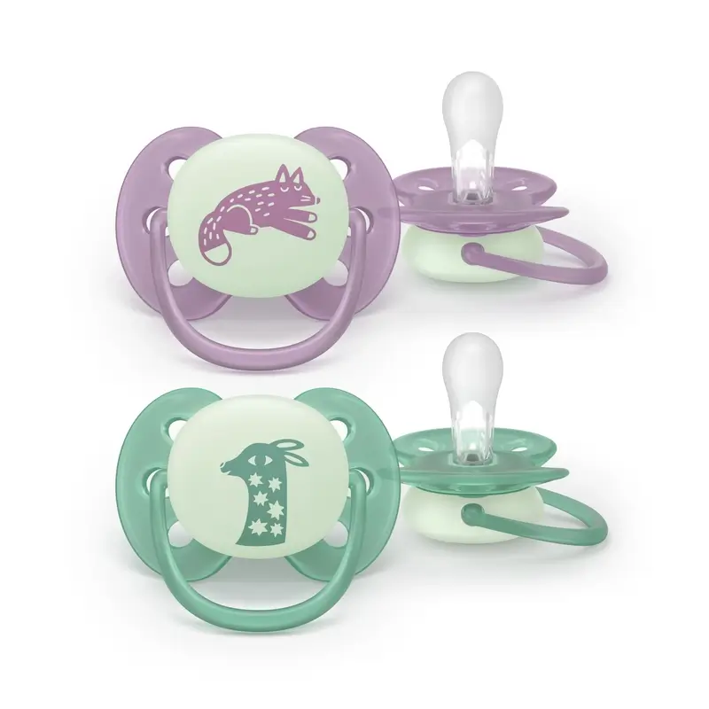 Avent 2 Ultra Soft Nocturnal Pacifiers