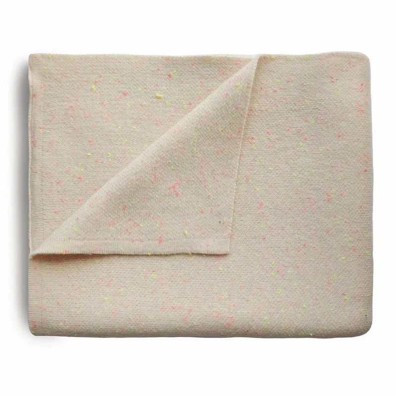 Mushie - Knitted Confetti Baby Blanket