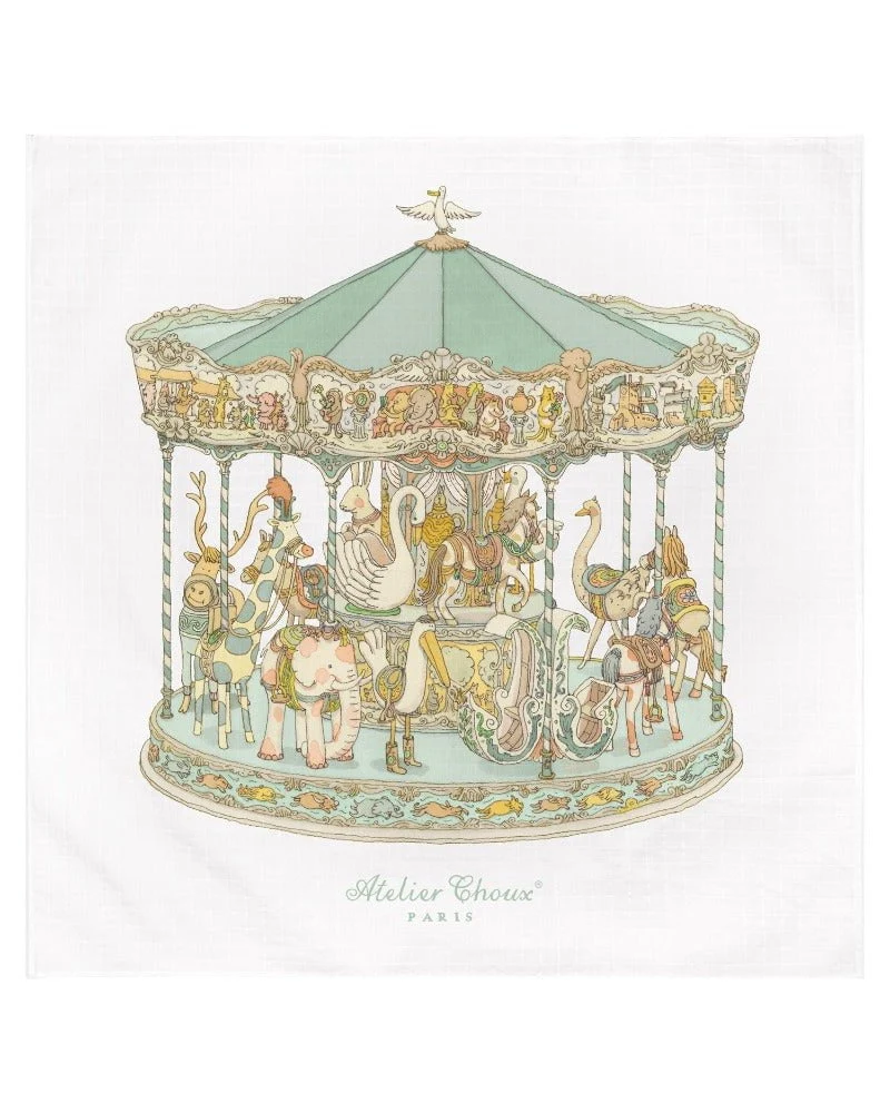 Atelier Choux Paris - Swaddle - Carousel Green