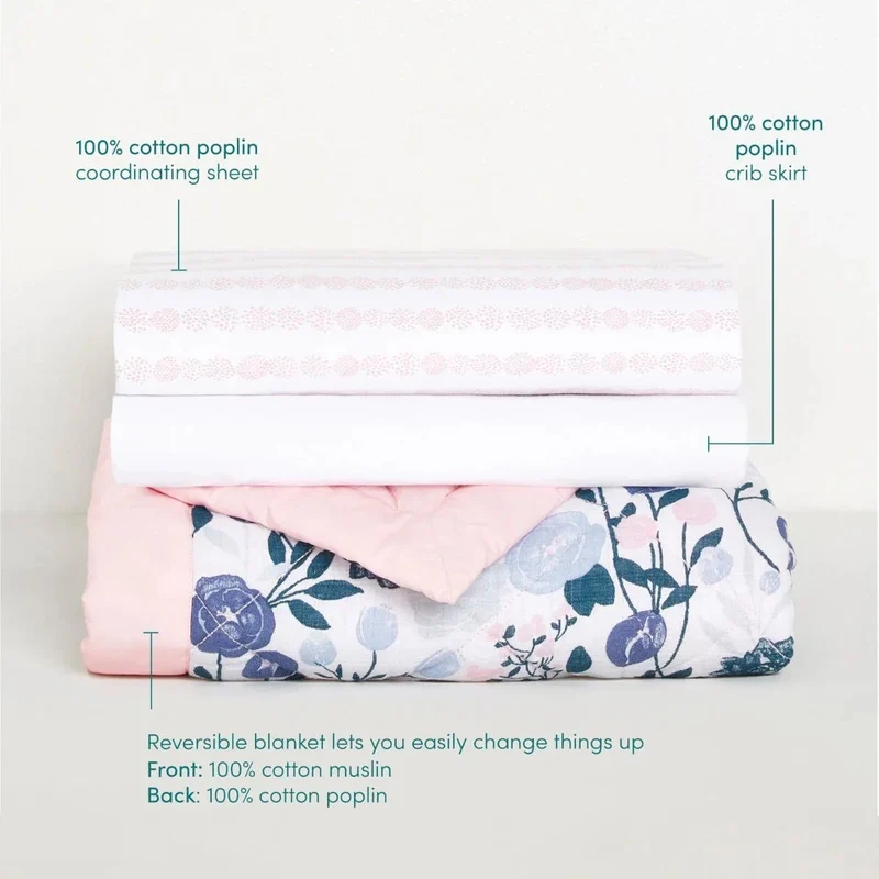 Aden + Anais - Essentials Cotton Muslin Bedding Set, 3-piece