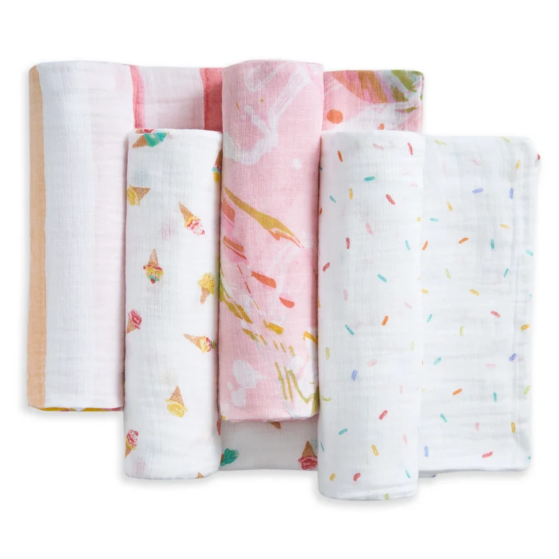 Aden + Anais - Essentials Cotton Muslin Swaddles - 4 pack
