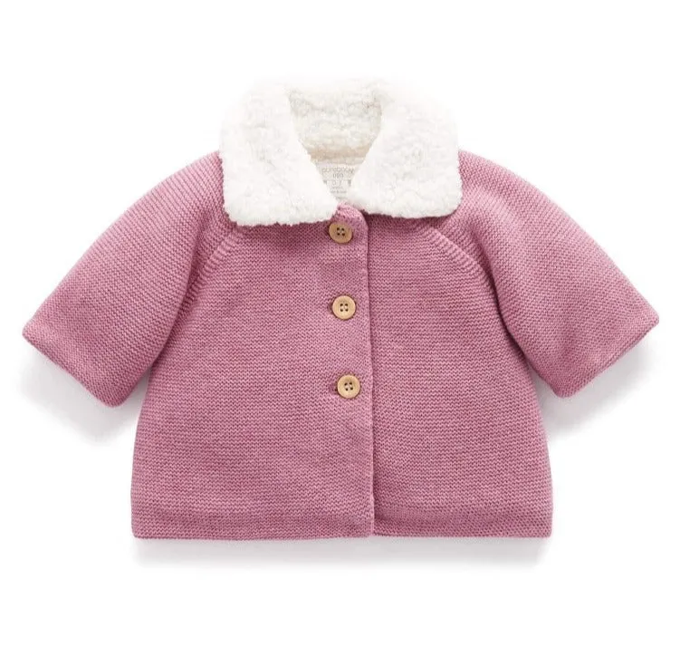 Purebaby - Shearling Lined Cardigan