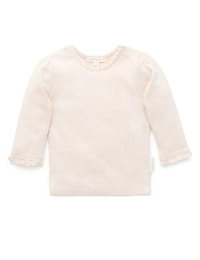 Purebaby - Pointelle Rib Layering Top