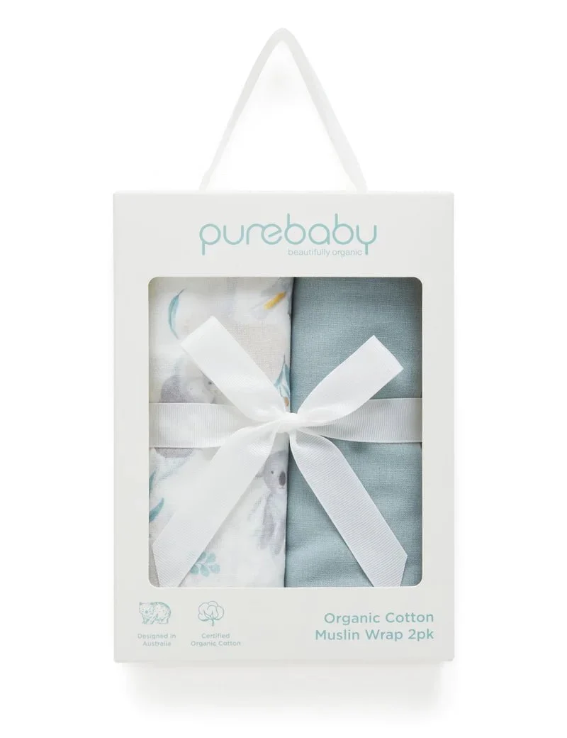 Purebaby - Muslin Wrap Swaddle (2 Pack)