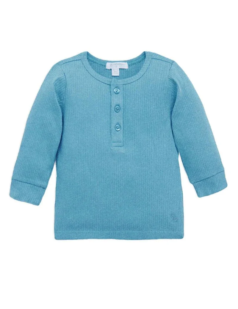 Purebaby - Organic Ribbed Henley Tee