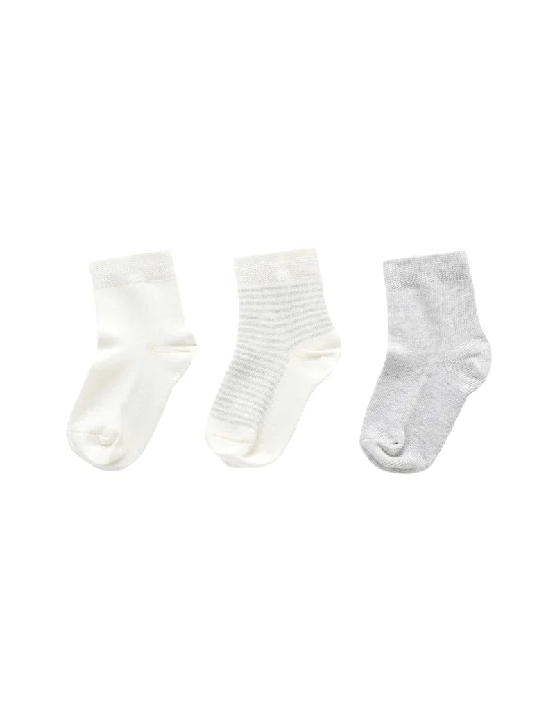 Purebaby - Organic Cotton Socks (3 pack)