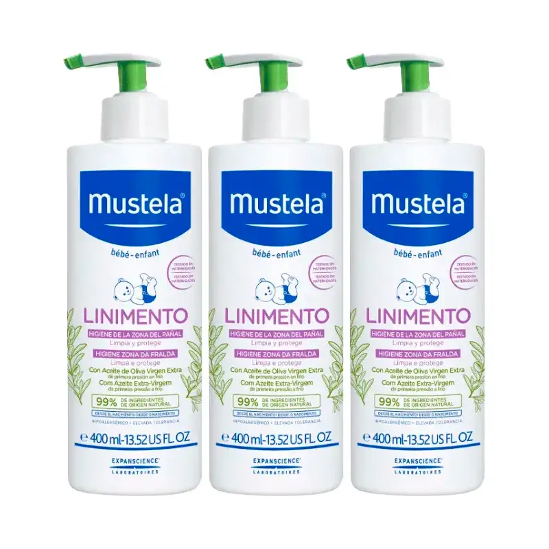Mustela Infant Hygiene Liniment, Pack 3 x 400 ml