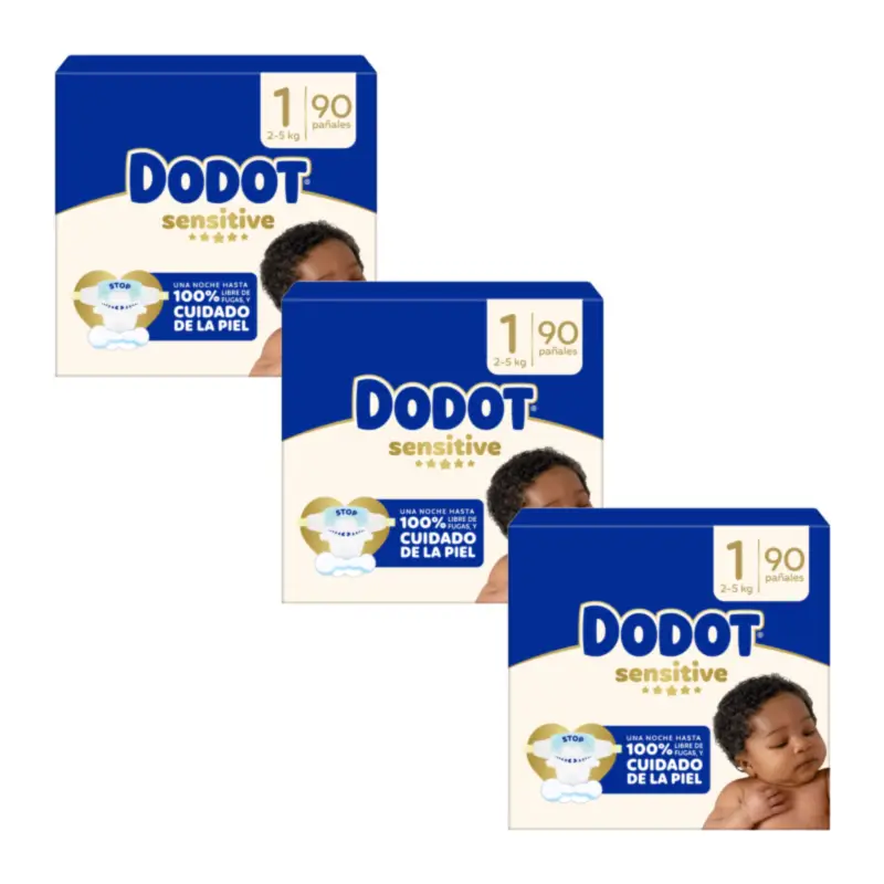 Dodot Sensitive Nappy Sensitive Jumbo Pack Size 1, 3X90 Units