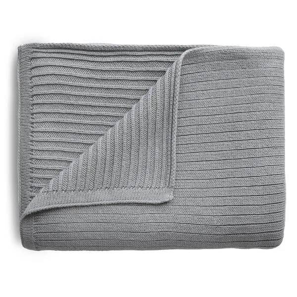 Mushie - Knitted Ribbed Baby Blanket