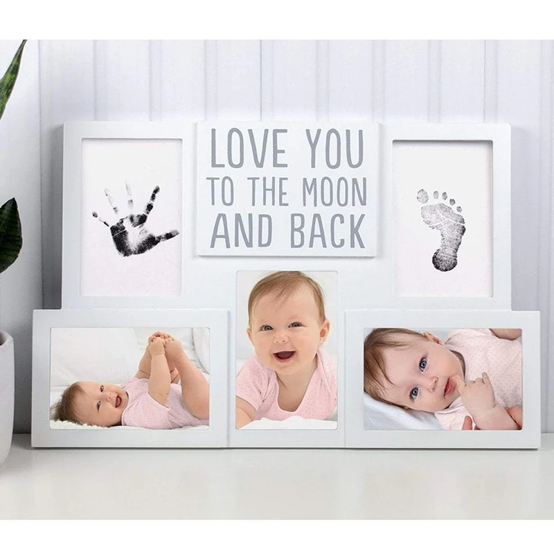 Pearhead - Baby Ink Prints Love You to The Moon Collage Frame