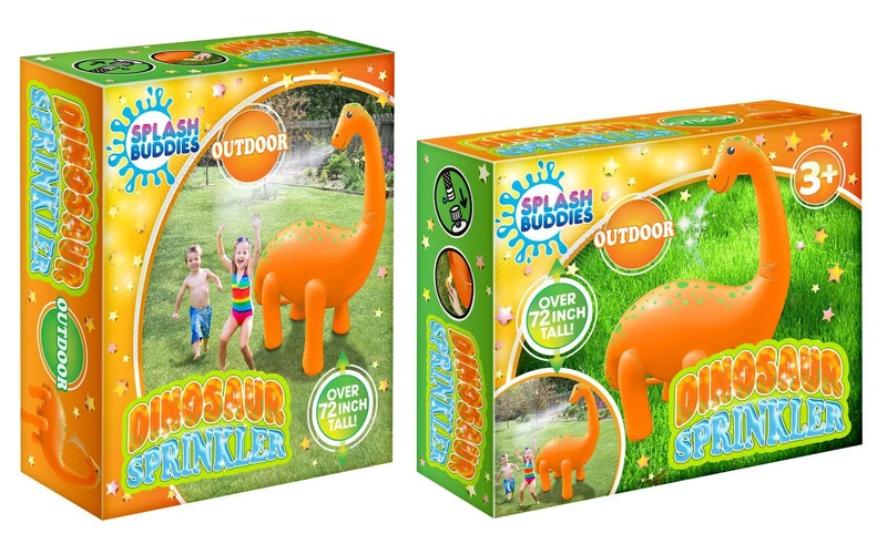 Splash Buddies - Outdoor Orange Dinosaur Sprinkler