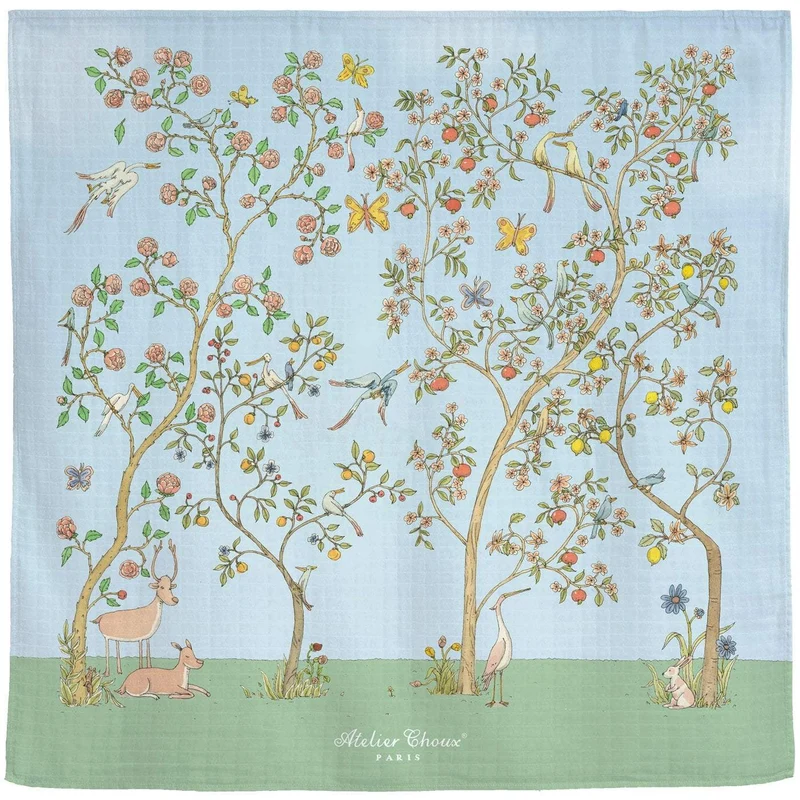 Atelier Choux Paris - Swaddle - In Bloom Blue